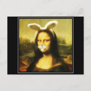 Mona Lisa Bunny Öron Påsk Helg Vykort
