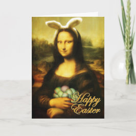 Mona Lisa Bunny Öron Påsk Helgkort