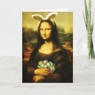 Mona Lisa Bunny Öron Påsk Helgkort