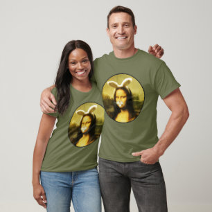 Mona Lisa Bunny Öron Påsk T Shirt