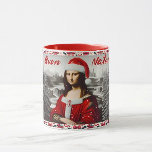 Mona Lisa Buon Natale jul Classic Mugg, 11 oz Mugg