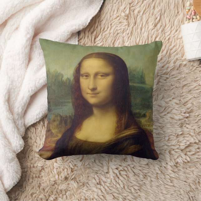 Mona Lisa By Leonardo Da Vinci Kudde (Filt)