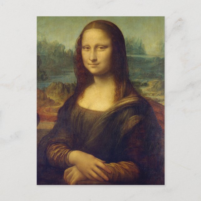 Mona Lisa by Leonardo Da Vinci Vykort (Framsida)