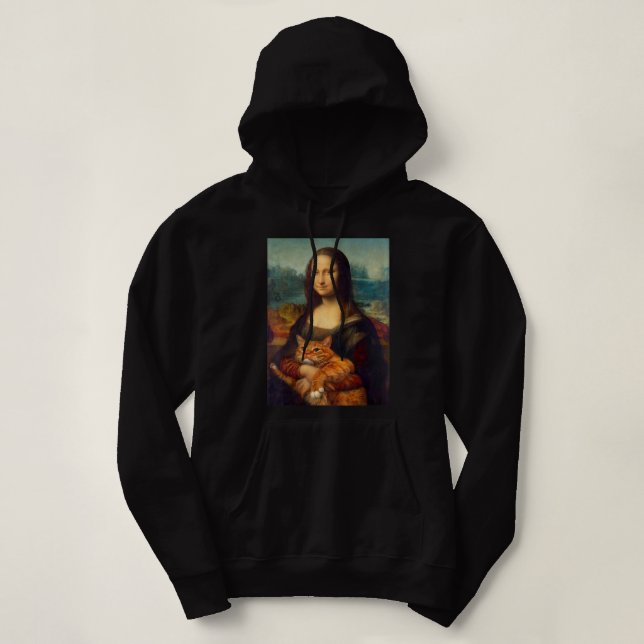 Mona Lisa + Cat T-Shirt T-Shirt (Design framsida)