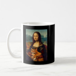 Mona Lisa + Cat T-Shirt T-Shirt Kaffemugg