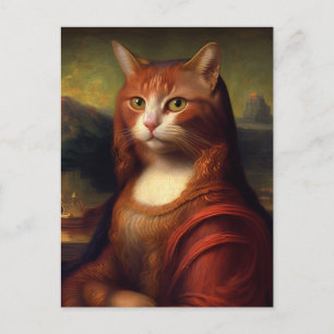 Mona Lisa Cat Vykort