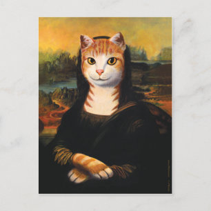 Mona Lisa Cat Vykort