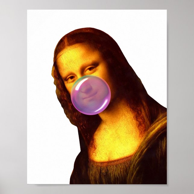 Mona Lisa Chewing gum Bubble Poster (Framsidan)