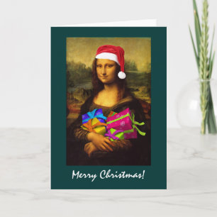Mona Lisa Comes as Jultomten Helgkort