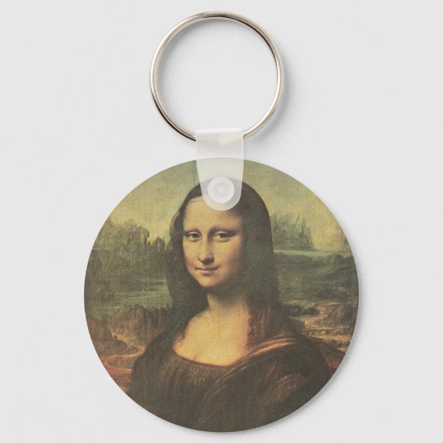 Mona Lisa da Vinci Fine Art Nyckelring (Framsida)