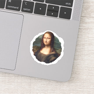 Mona Lisa-dekal, rippad papper bricka Klistermärken