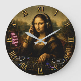 Mona Lisa DJ Luxury Music Mixing Stor Klocka