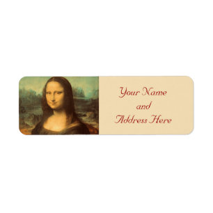 Mona Lisa Fine Art Returetiketters Returadress Etikett