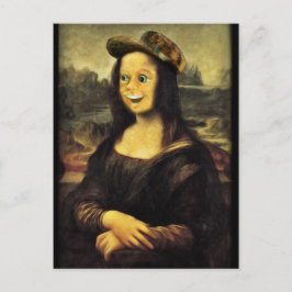 Mona Lisa Funny Ansikte Vykort
