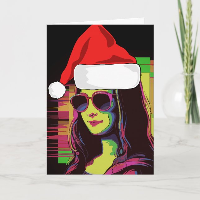 MONA LISA FUNNY CHRISTMAS-gratulationskort Kort (Framsida)