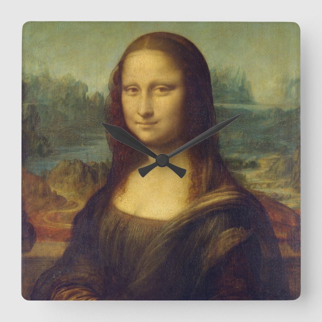 Mona Lisa Fyrkantig Klocka (Framsida)