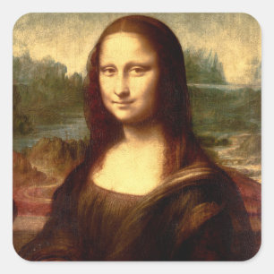 Mona Lisa Fyrkantigt Klistermärke