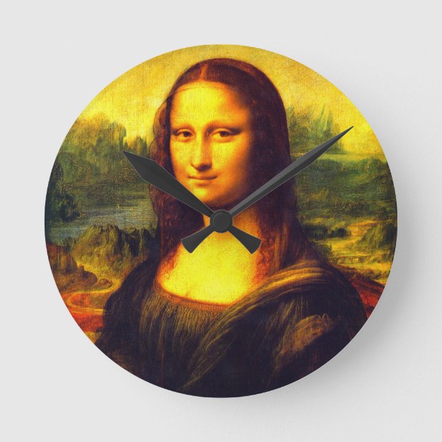 Mona Lisa-gåva Rund Klocka (Framsida)