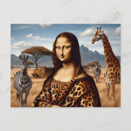 Mona Lisa ger sig ut på Safari Vykort