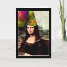 Mona Lisa Glad födelsedagspartajhatt Kort