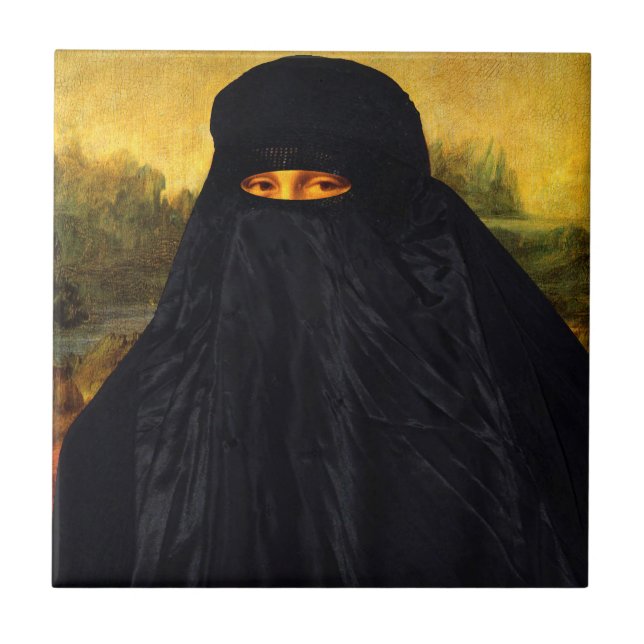 Mona Lisa Gömt BeBakBurqa Kakelplatta (Framsidan)