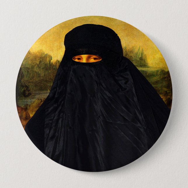 Mona Lisa Gömt BeBakBurqa Knapp (Framsida)