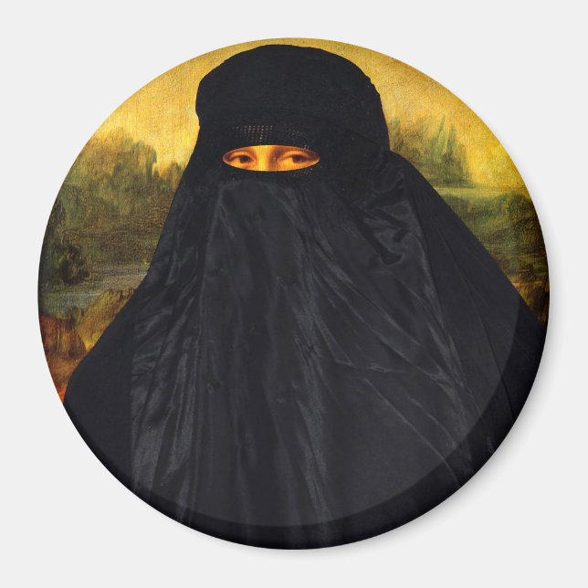 Mona Lisa Gömt BeBakBurqa Magnet (Framsidan)