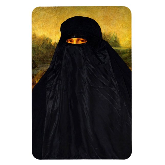 Mona Lisa Gömt BeBakBurqa Magnet (Vertikal)