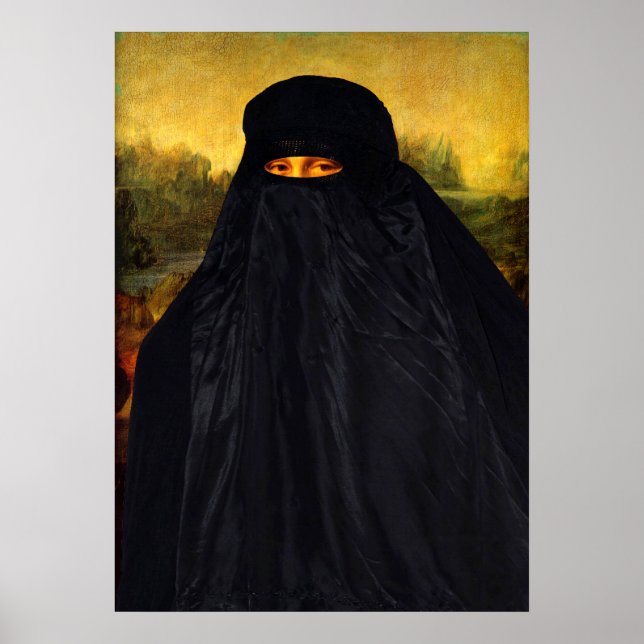 Mona Lisa Gömt BeBakBurqa Poster (Framsidan)