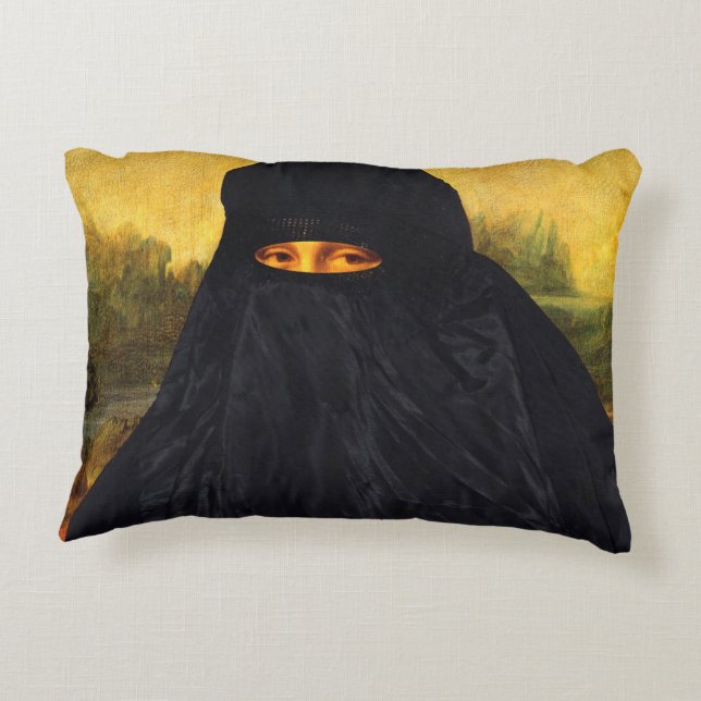 Mona Lisa Gömt BeBakBurqa Prydnadskudde (Baksidan)