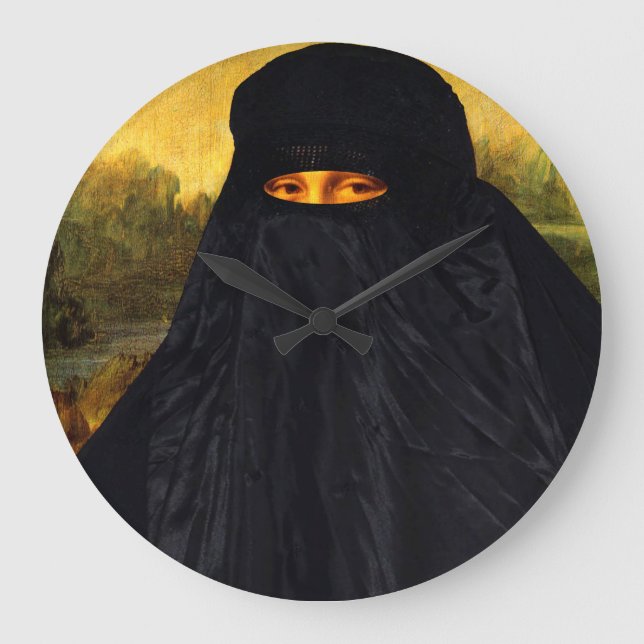 Mona Lisa Gömt BeBakBurqa Stor Klocka (Framsida)