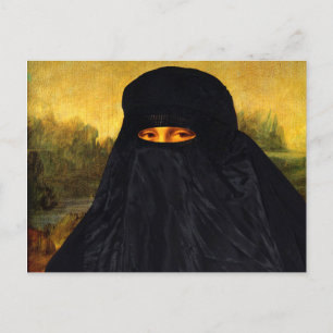 Mona Lisa Gömt BeBakBurqa Vykort