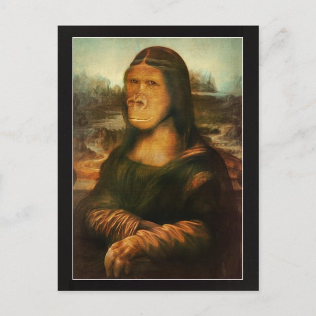 Mona Lisa Gorilla Apa Vykort (Framsida)