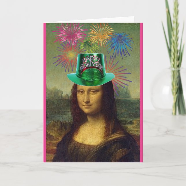 Mona Lisa, Gott nytt år, Art Kort (Framsida)