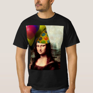 Mona Lisa Grattis på födelsedagen Party Hat T Shirt