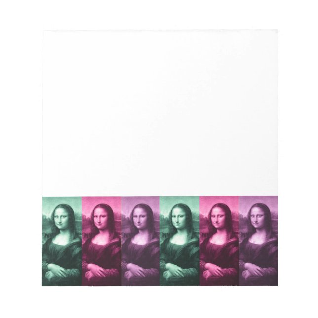 Mona Lisa Grönt Rosa Lila Anteckningsblock (Framsida)