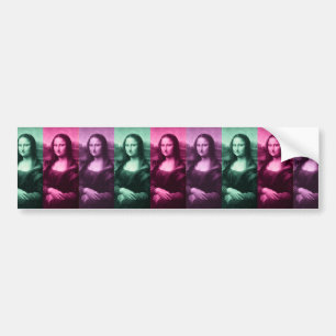 Mona Lisa Grönt Rosa Lila Bildekal