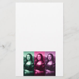 Mona Lisa Grönt Rosa Lila Brevpapper