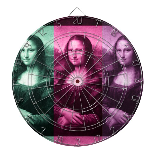 Mona Lisa Grönt Rosa Lila Darttavla (Framsidan)