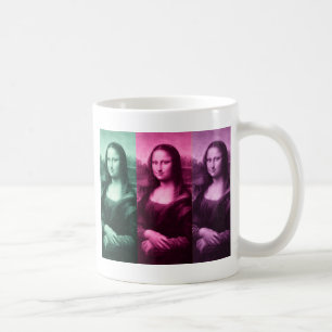 Mona Lisa Grönt Rosa Lila Kaffemugg