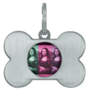 Mona Lisa Grönt Rosa Lila Namnbricka Husdjur