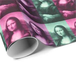 Mona Lisa Grönt Rosa Lila Presentpapper