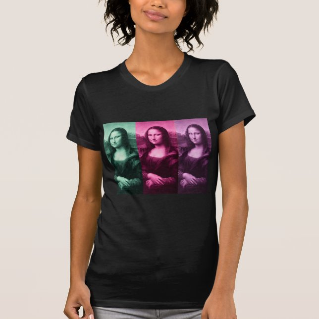 Mona Lisa Grönt Rosa Lila T-shirt (Framsida)
