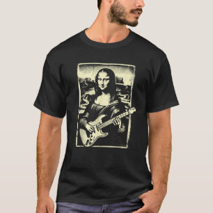 Mona Lisa Guitar Music Teacher Novelty Funny Elect T Shirt