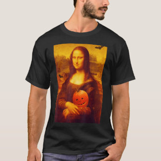 Mona Lisa Halloween Pumpkin Pop Art Gioconda för A T Shirt