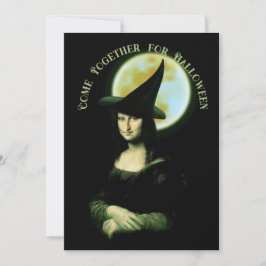 Mona Lisa Halloween Witch Inbjudningar