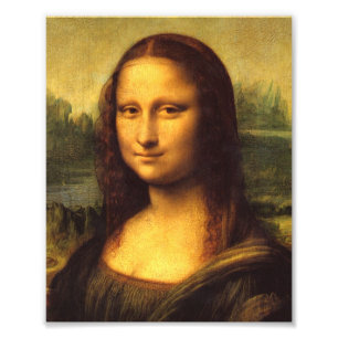 Mona Lisa Head Detail - Leonardo Da Vinci Fototryck