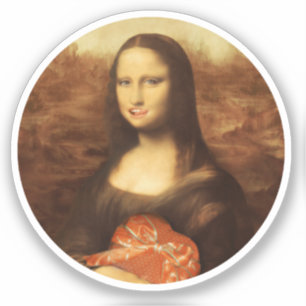 Mona Lisa Heart Alla hjärtans dag Kyss Klistermärken