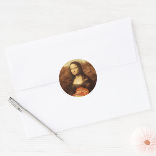 Mona Lisa Heart Alla hjärtans dag Kyss Runt Klistermärke
