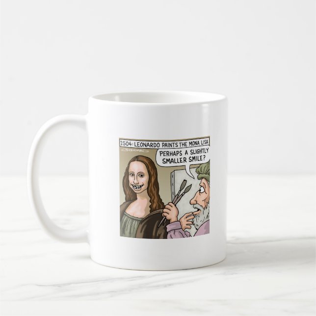 Mona Lisa - hemska tänder Kaffemugg (Vänster)